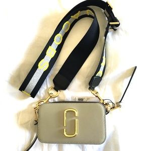 Marc Jacobs Button Snapshot Small Camera Bag Grey